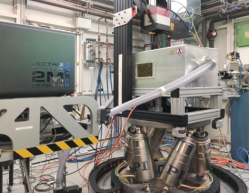 In-Situ-SLM-Probenumgebung der TU Berlin an der Hereon-Beamline bei PETRA III (E. Uhlmann et al., Rev. Si. Instr. 91, 075104 (2020))